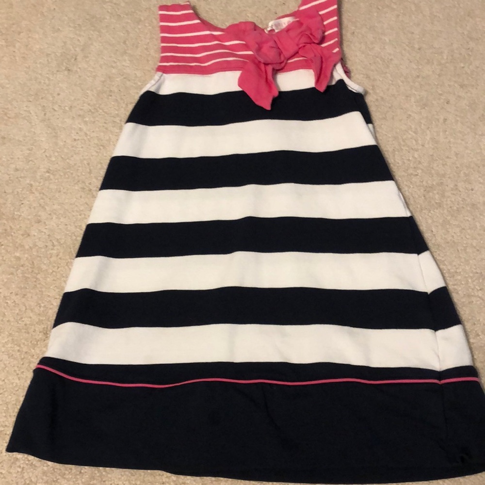 Navy and pink dress
